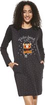 Cornette Katoenen Nachthemd Dames | Nachthemd Dames Lange Mouw | Nachtjapon Dames | Nachthemd Dames Volwassenen | Winter Friends 452/297 XL