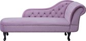 Beliani NIMES - Chaise longue - roze - fluweel