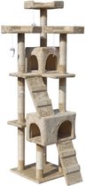 Kattenkrabpaal - Krabpaal sisal- Kattenhuis - Kattenspeelgoed - 170 cm hoog - Beige