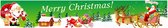Dakta® Kerst Banner | Kerstdecoratie | 180x40 cm | Versiering | Decoratie | Polyester