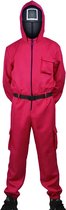Interesting Living® Squid Game Costuum Vierkant - Squid Game Masker - Squid Game Pak - Halloween - Vierkant - Rood