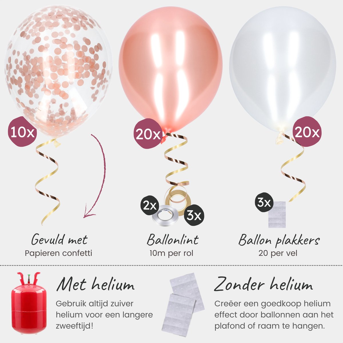 web wees gegroet Handvest Partizzle 50x Papieren Confetti & Latex Helium Ballonnen - Verjaardag  Versiering -... | bol.com