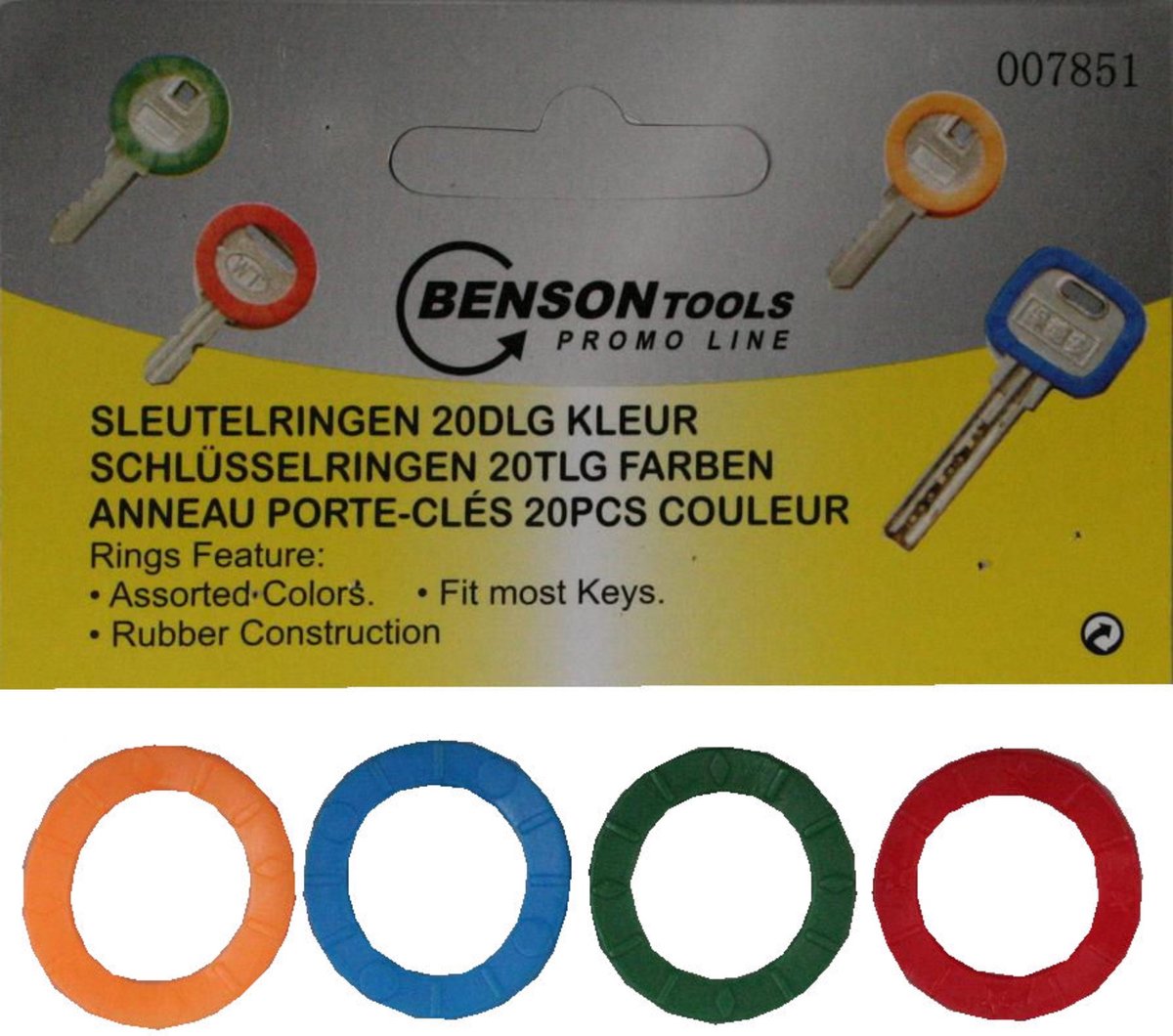 Porte-clés Couleur - Pochette pour clés - Diverses couleurs - 20 pièces |  bol.
