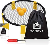 Tonova® Roundball Set - Balspel - Incl. Opbergtas & 3 Ballen - Zwart/Geel - Sinterklaas of Kerst Cadeau