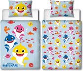 Baby Shark peuterbed dekbedovertrek - 120 x 150 cm. - Baby Shark dekbed