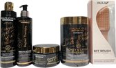 BraziliCious Honey & Caviar Botox 1kg & Brazilicious Honey Shampoo & Conditioner & masker 3x250ml & GRATIS MAX PRO BFF BRUSH