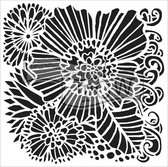 Hobbysjabloon - Template 30,5x30,5cm 30x30cm dahlia blooms