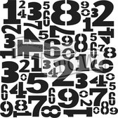 Hobbysjabloon - Template 30,5x30,5cm 30x30cm number scramble