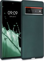 kwmobile telefoonhoesje voor Google Pixel 6 Pro - Hoesje voor smartphone - Back cover in metallic petrol