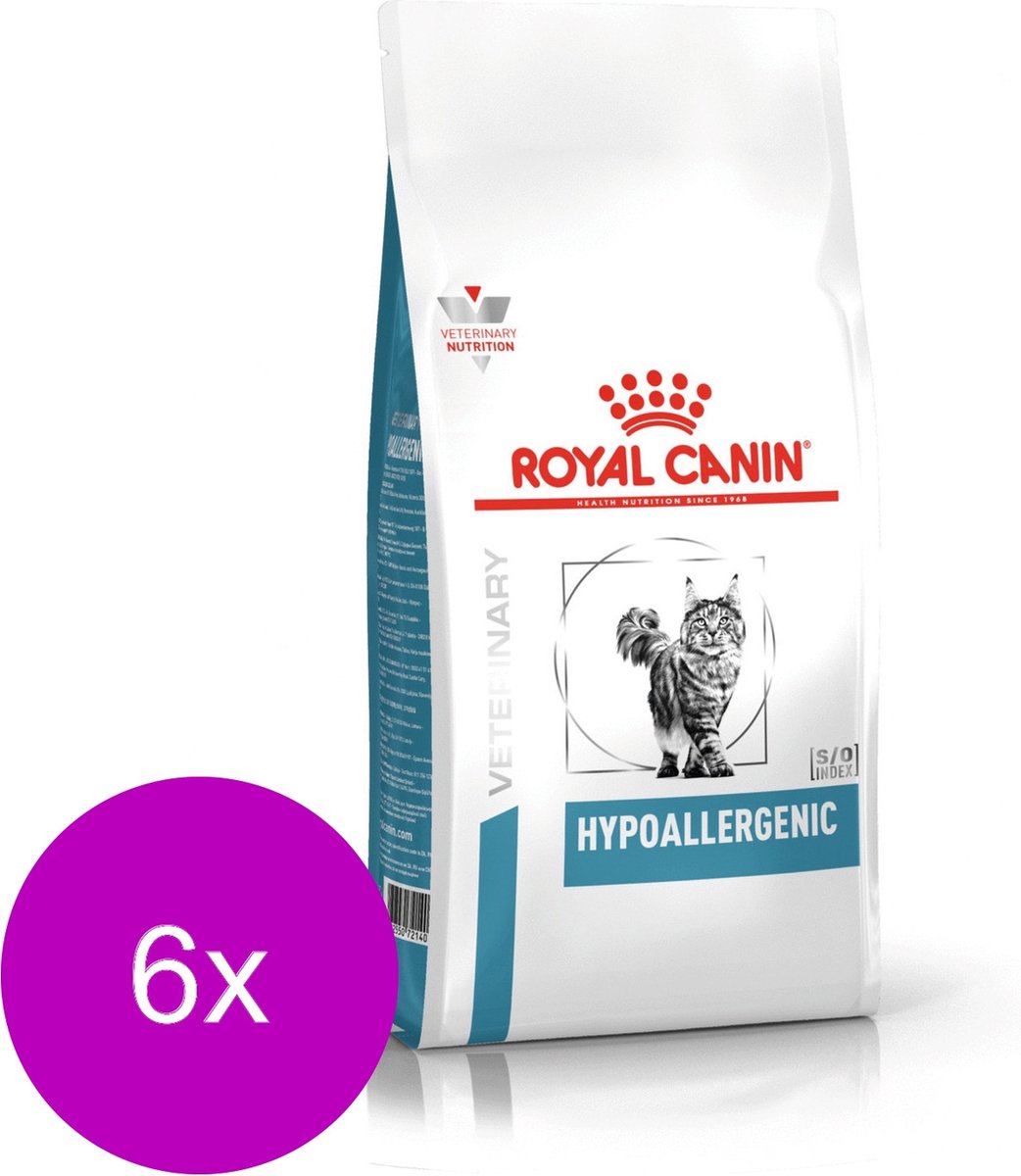 Royal Canin Veterinary Diet Hypoallergenic - Kattenvoer - 6 x 400 g