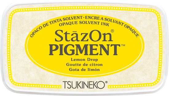 Tsukineko • StazOn pigment ink pad lemon drop - geel stempelkussen