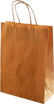 Vaessen Creative Tas - papier - naturel - met koord - 50stuks - 14x21x8cm