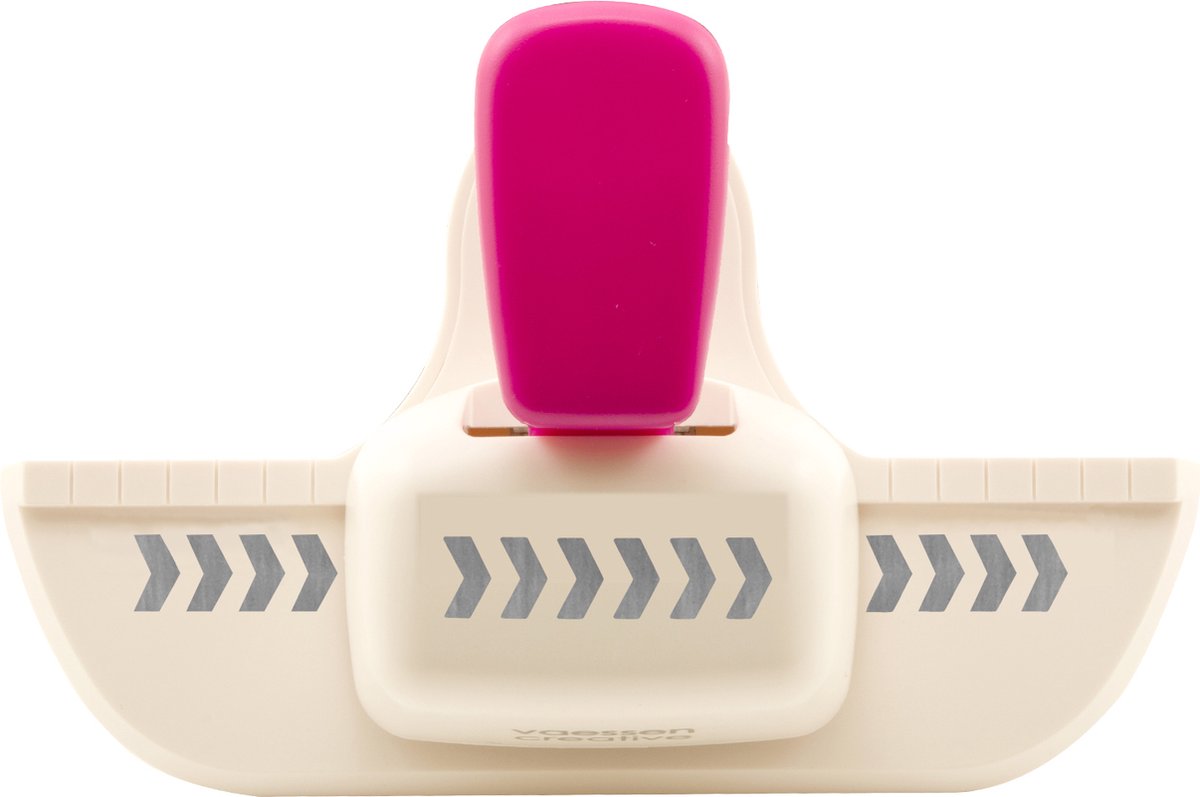 Vaessen Creative Pons - Randpons Visgraat - 1 x 4,5 cm - Ivoor/Roze