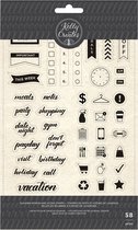 Kelly Creates -stamp planner words and icons 58pc