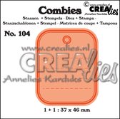 Crealies Combies snijmal & stempel - no.104 Tag A