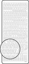 Vaessen Creative Sticker - 10x23cm - 10st - zilver letters