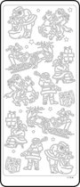 Vaessen Creative Sticker - 10x23cm - 10st - goud kerstman