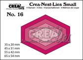Crealies Crea-Nest-Lies kleine snijmallen - no.16 Platte zes