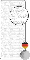 Vaessen Creative Sticker - 10x23cm - 10st - zilver Frohe Weihnachten