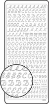Vaessen Creative Sticker - 10x23cm - 10st - zilver letters/cijfers