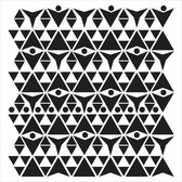 Hobbysjabloon - Template 12x12" 30x30cm triangle plaid