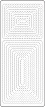 Vaessen Creative Sticker - 10x23cm - 10st - zilver kaders rechthoeken