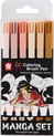 Sakura Manga 6 Koi Colouring brush pens