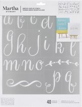 Martha Stewart • Adhesive Stencil elegant script 2 vel