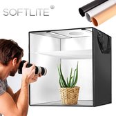 Fotostudio 60 x 60 cm Professioneel - foto box - draagbare - fototent - opnametent - fotostudio - fotobox - lichttent - fotografie - verlichting - kit - draagbaar -  3 achtergronden - Softbox tent - tent -  productfotografie - achtergrondsysteem