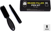 Baard pen zwart - Baardpen - Beardpen - Baardstift - Baardgroei - Beardkit - Baard filler - Inclusief gratis borstel