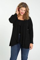 Lange cardigan in effen, warm tricot