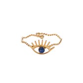 Evil eye Ring - Dottilove - One Size - 14K Goud Verguld - Sieraad