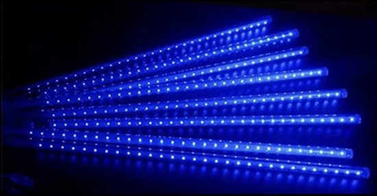 Save Steve Kerstverlichting -LED Kerstlampjes - 8 stuks -Waterdicht - Meteoorrenregen - 96 Leds -ijspegel verlichting buiten-