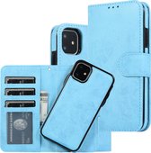 Bookcase Apple iPhone 11 | Hoogwaardig Pu Leren Telefoonhoesje | Lederen Wallet Case | Licht Blauw