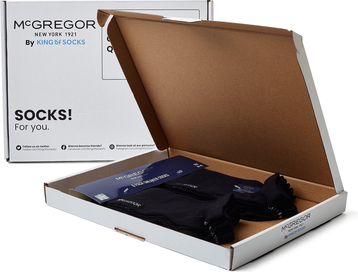 McGregor Sneakersokken - 6-pack - Zwart - Maat 36-42