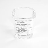 Espresso shotglas – vierkant – 60ml - espresso glas – maatglas - shotglas