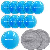 Navaris gel pack 10 pièces - Hot cold pack pour utilisation chaude et froide - Avec 2 housses en coton