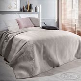 Lucy’s Living luxe LITA Beddensprei Beige - 200x220 cm – bedsprei 2 persoons - beige – beddengoed – slaapkamer – spreien