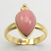 Natuursieraad - 925 sterling zilver roze opaal ring maat 18.25 mm - luxe edelsteen sieraad - handgemaakt