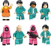 Minifigures - Squid Game - Minifiguren - 7 karakters, De Pop en Boom - Mini figs