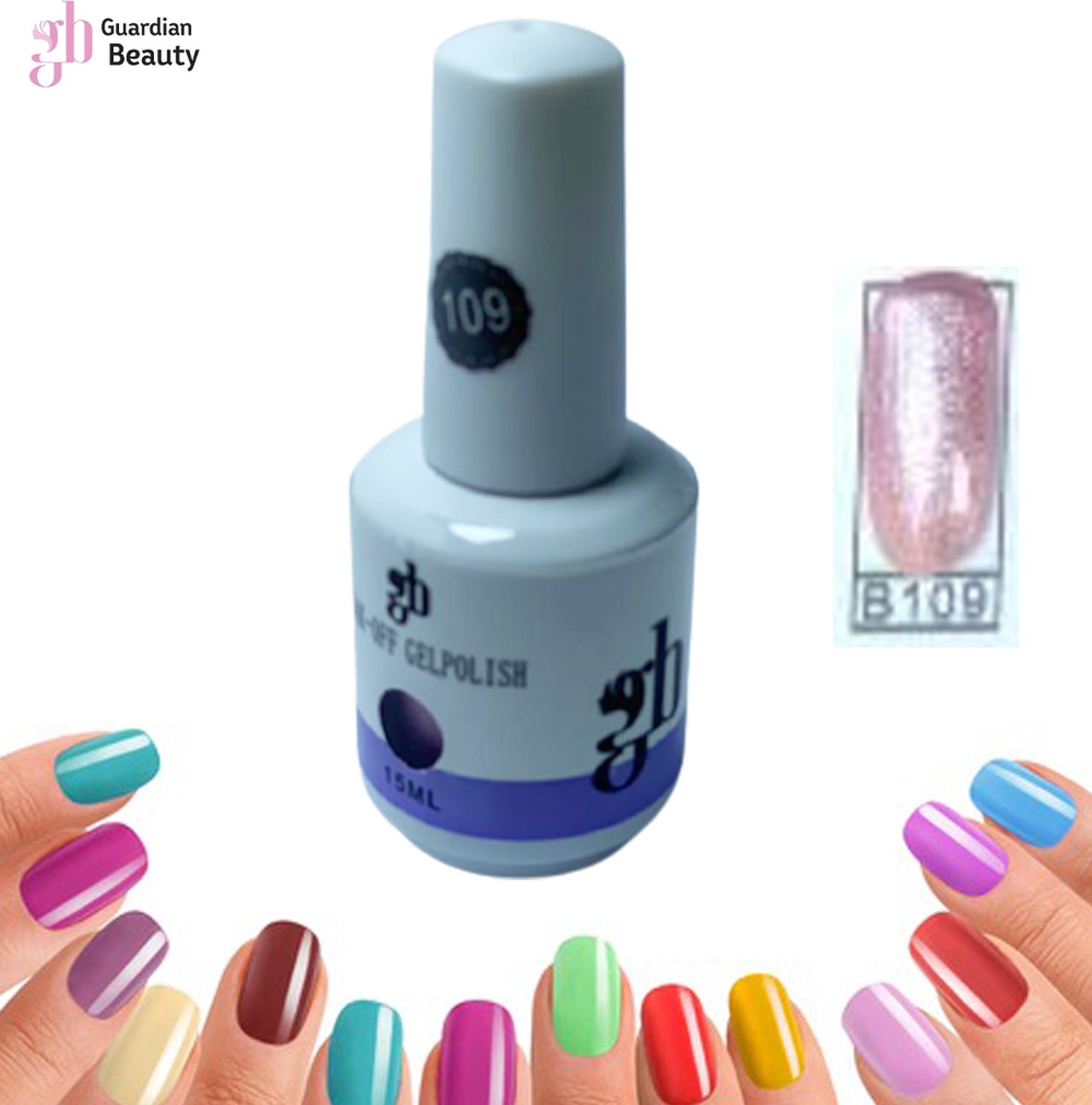Gel Polish Soak Off - Gellak - Glitters Nagellak #B109 15ml each - 2stuks