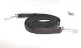 Teugel - anti - slip - musketon - sluiting - zwart - 15mm - 2.75m