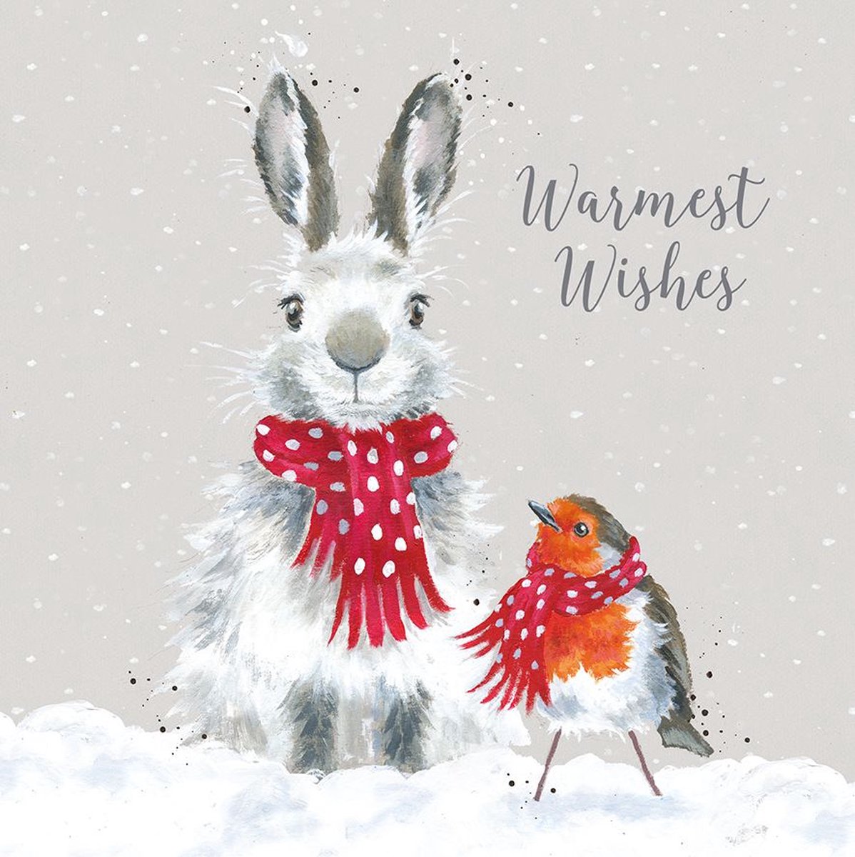 Wrendale Designs - Luxe Set 8 Wenskaarten Kerst - Snow Angels