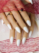 24 stuks effen kleur nepnagels en 1 stuk tape-nagels