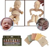 Levensechte Reborn Poppen Kit - 2 x DIY baby  - 8x huidverf - 5x hydrofiel