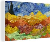 Canvas schilderij 180x120 cm - Wanddecoratie Van Gogh - Oude Meesters - Schilderij - Muurdecoratie woonkamer - Slaapkamer decoratie - Kamer accessoires - Schilderijen