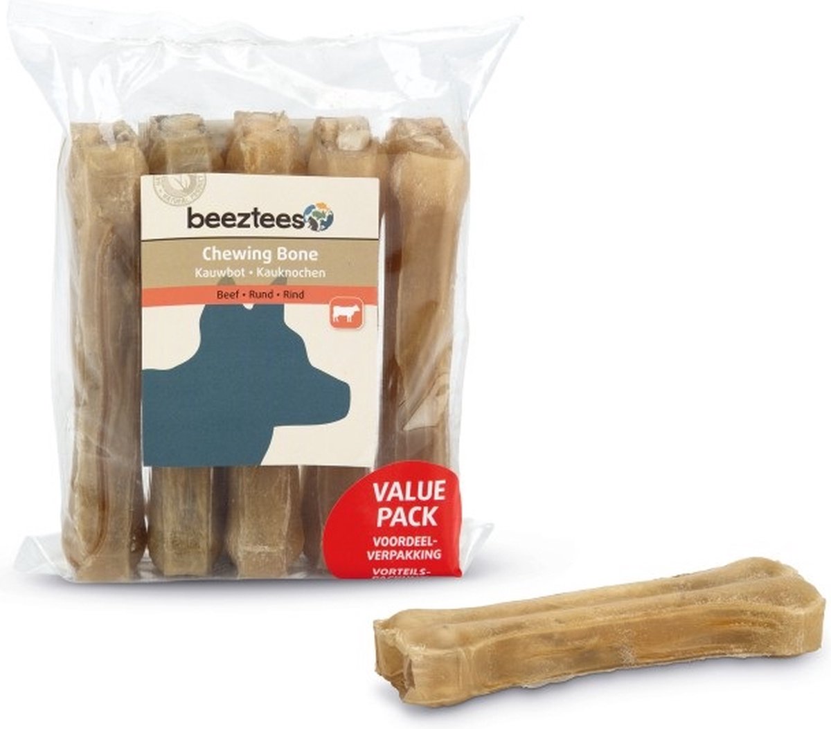 Beeztees kauwbot voordeelverpakking 5 stuks 14 cm - hondensnack -