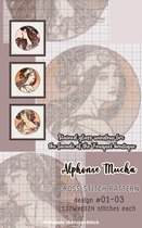 Stained glass window for the facade of the Fouquet boutique - Alphonse Mucha Cross Stitch Pattern