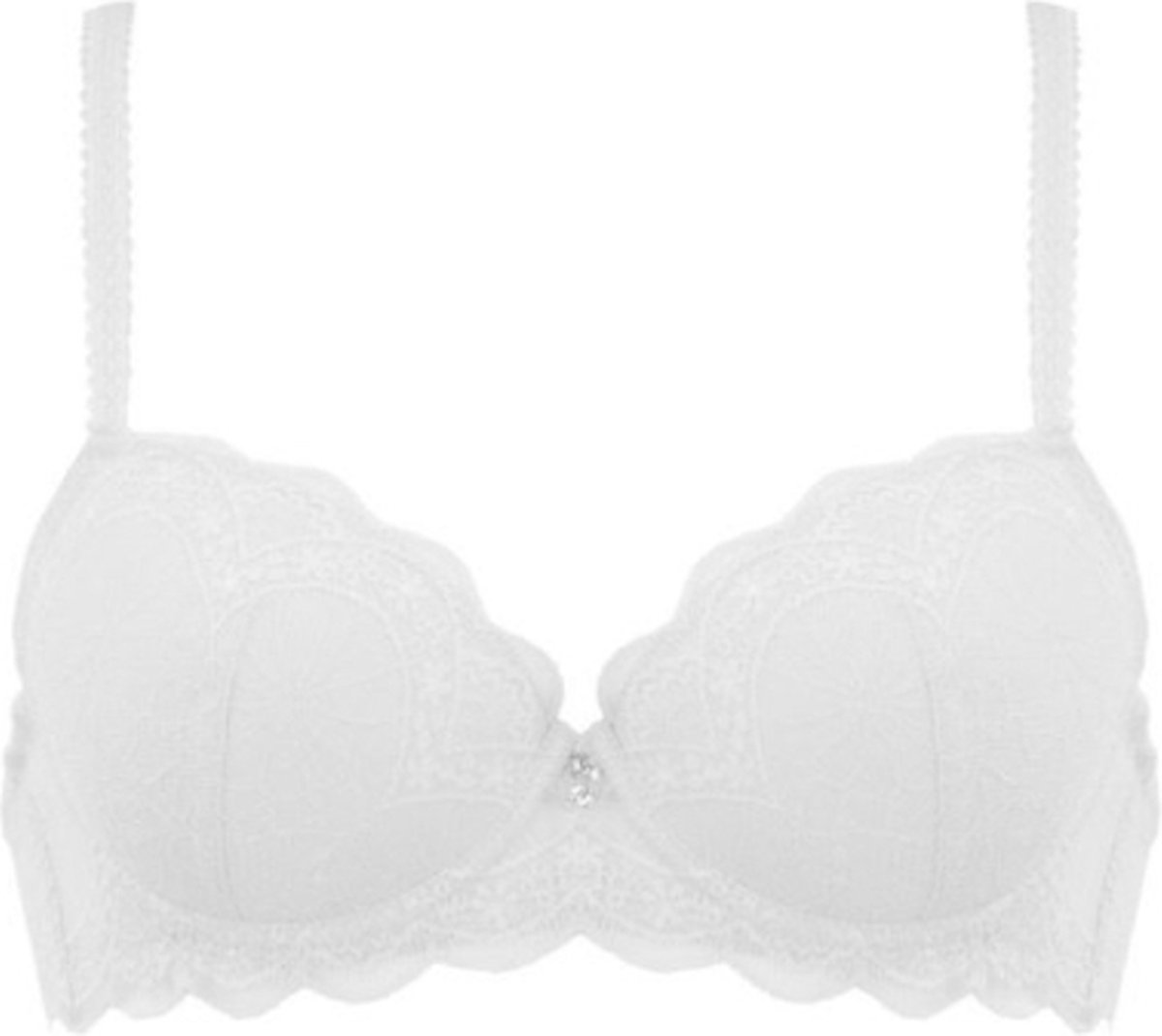 Naturana padded lace beugel BH maat 75B wit