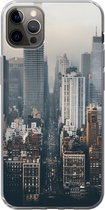 Geschikt voor iPhone 13 Pro Max hoesje - Skyline van New York - Siliconen Telefoonhoesje